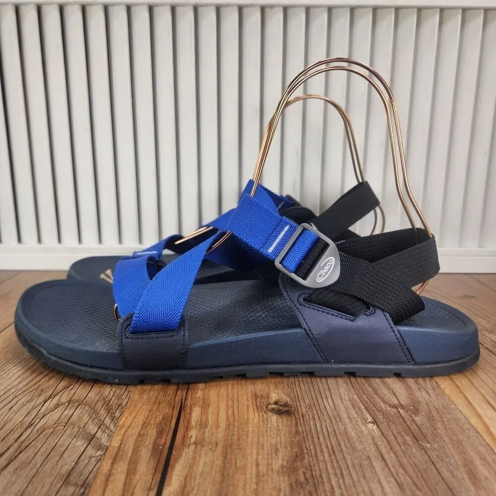 Chaco Lowdown Sandals Men's 14 Blue Black Outdoors Trail Hiking Beach Adjustable